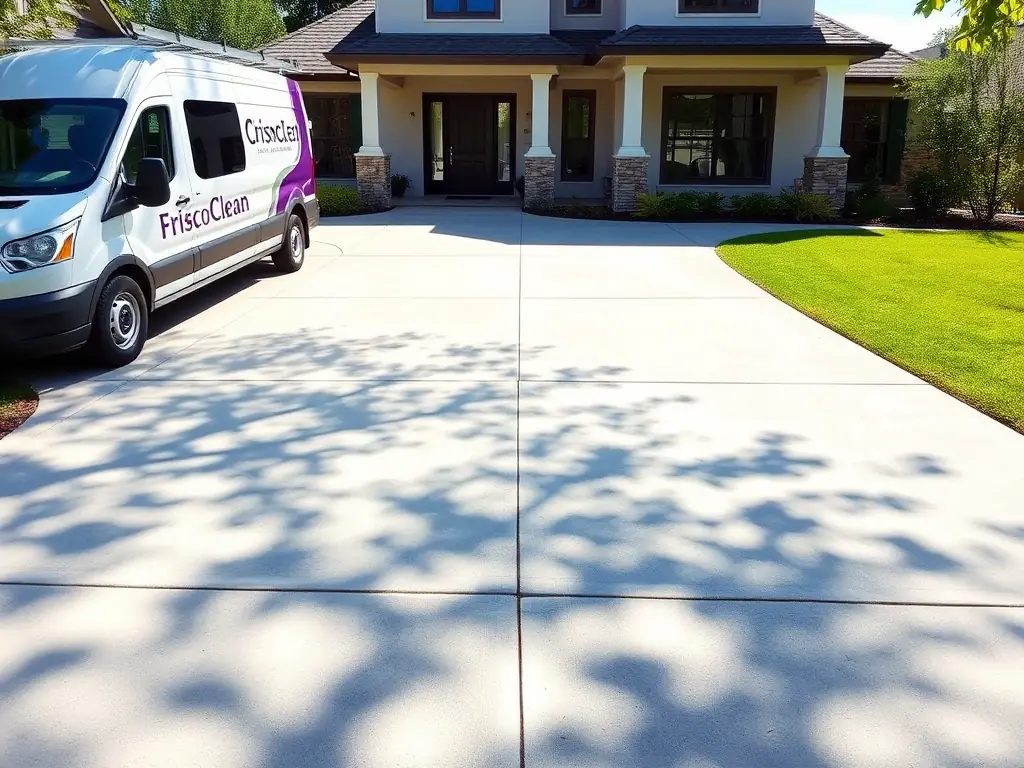 A wide, clean driveway of a suburban home in Miami, Florida, freshly power washed by The Foam Theory, showcasing uniform color and absence of stains.