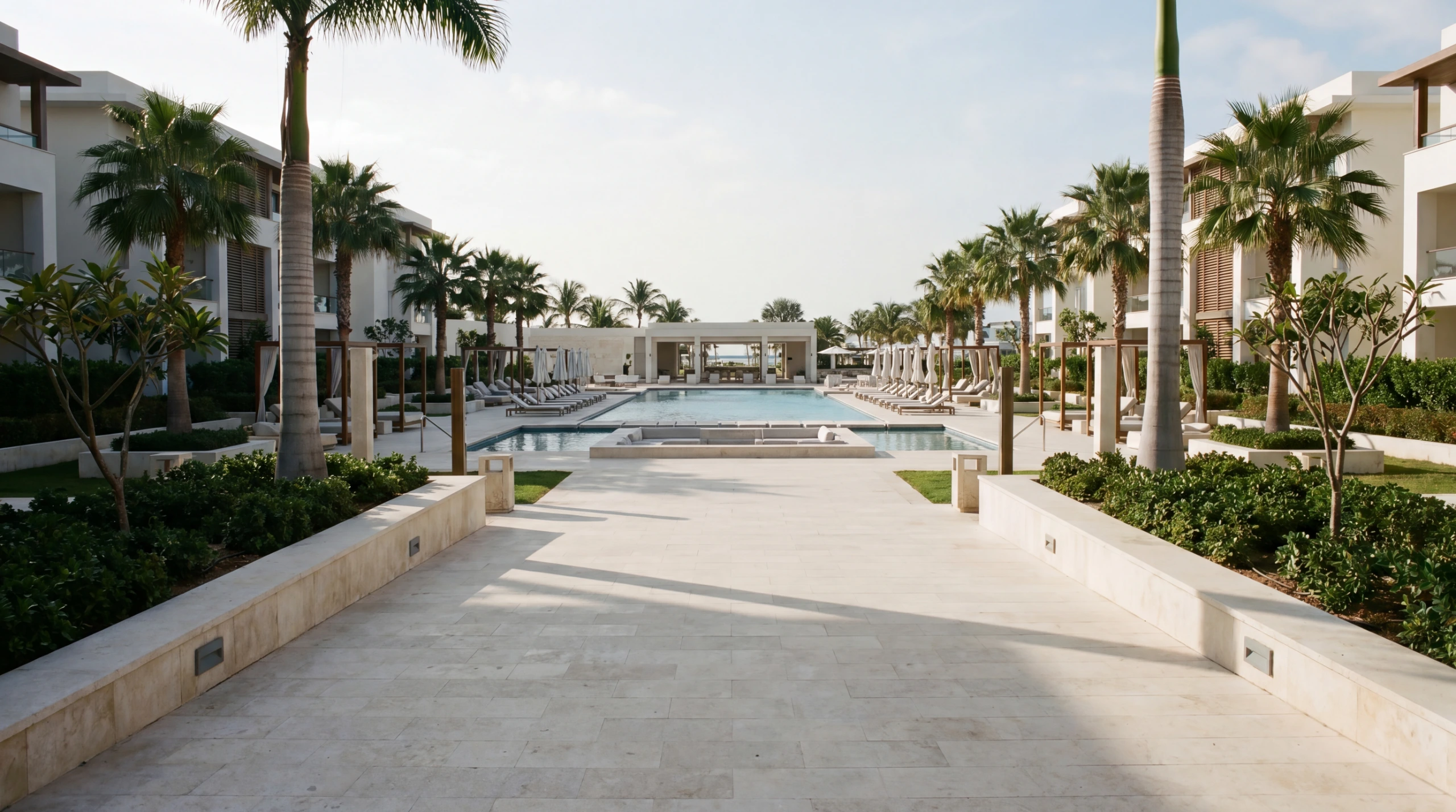 South Florida HOA condominium community with pool and palms